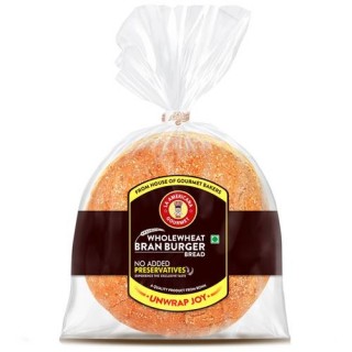 LA AMERICANA BREAD WHOLE WHEAT BRAN BURGER-150GM