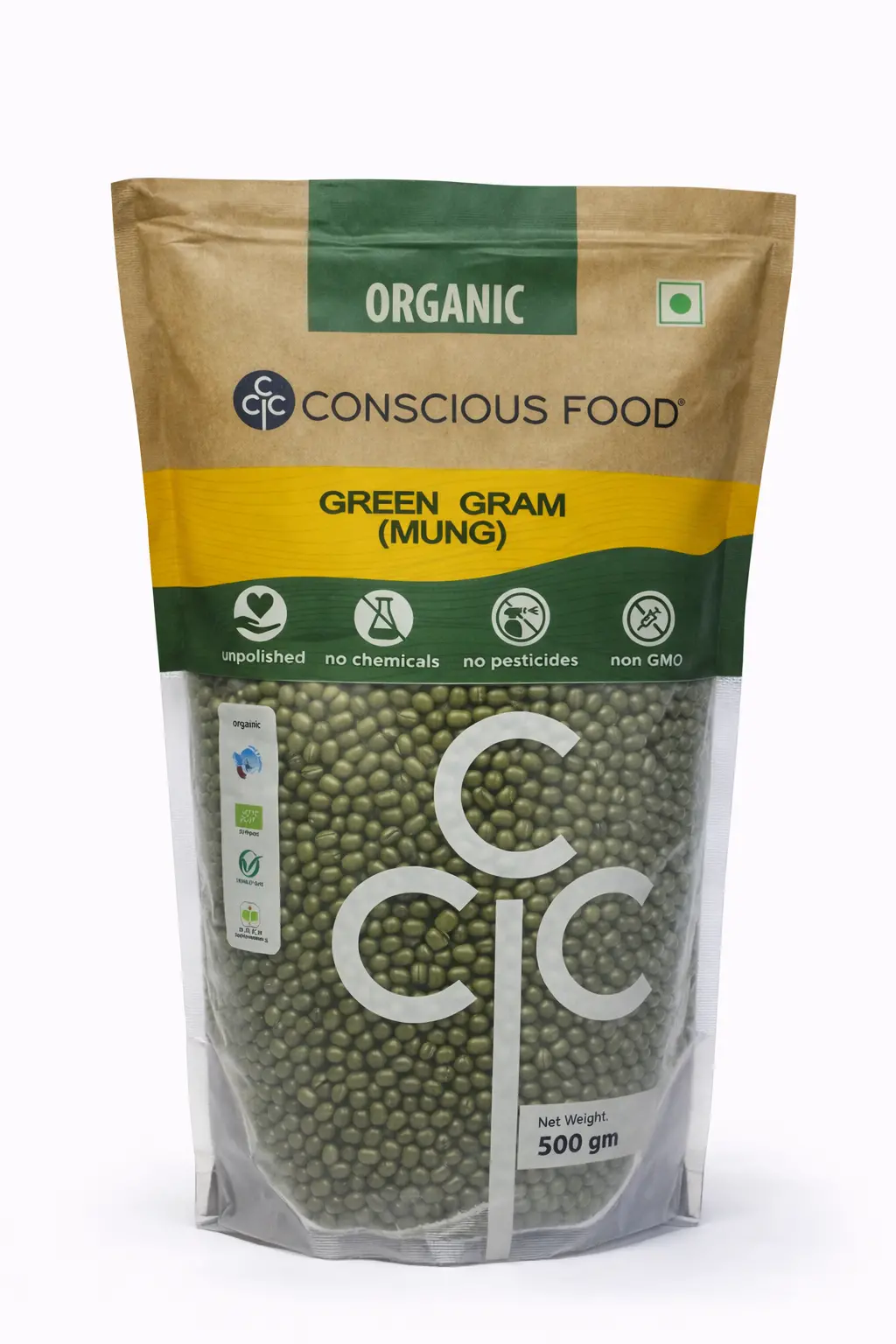 Conscious Food Organic Green Gram (Mung) - 500 gm