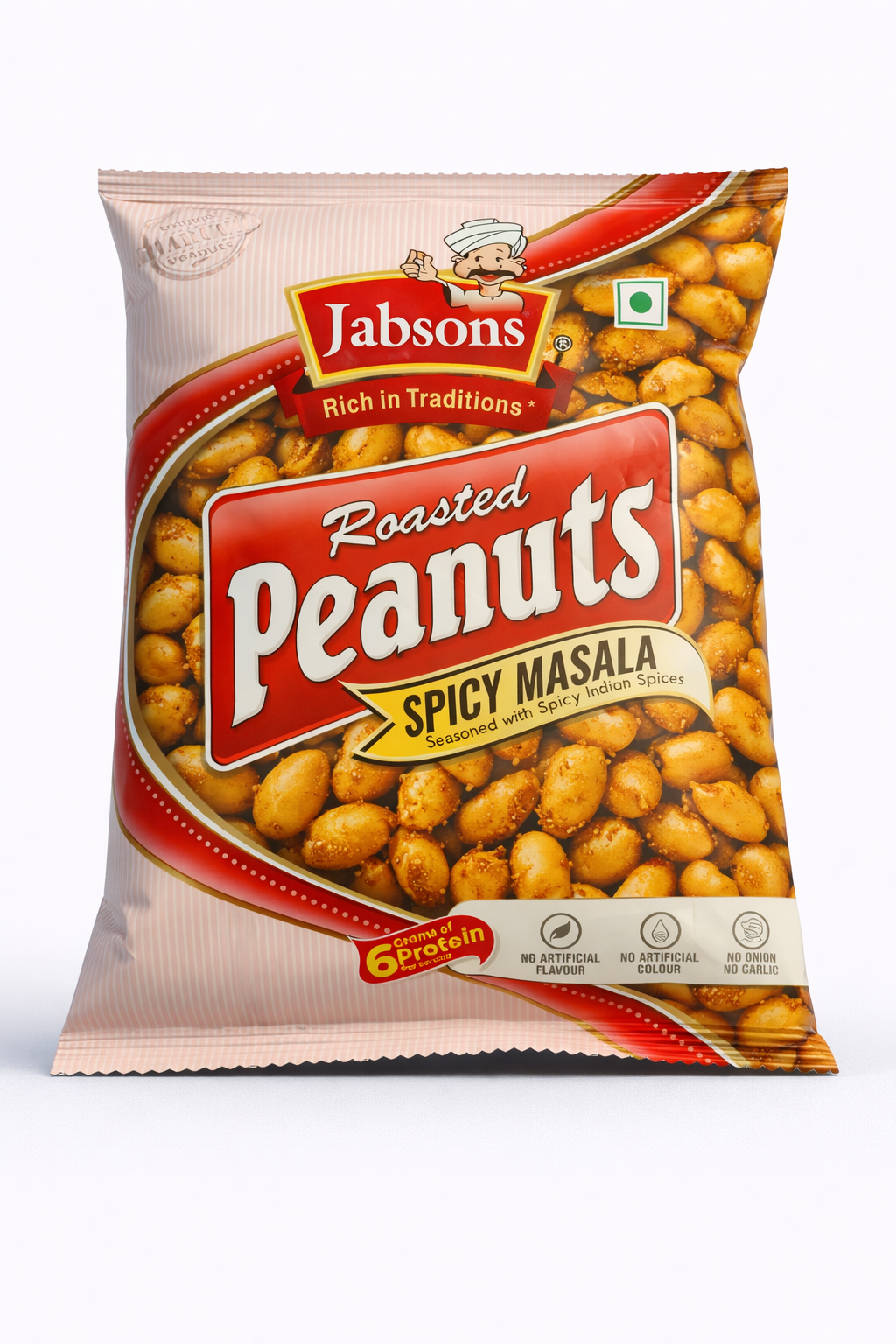 Jabsons Roasted Peanuts Spicy Masala 140 gm