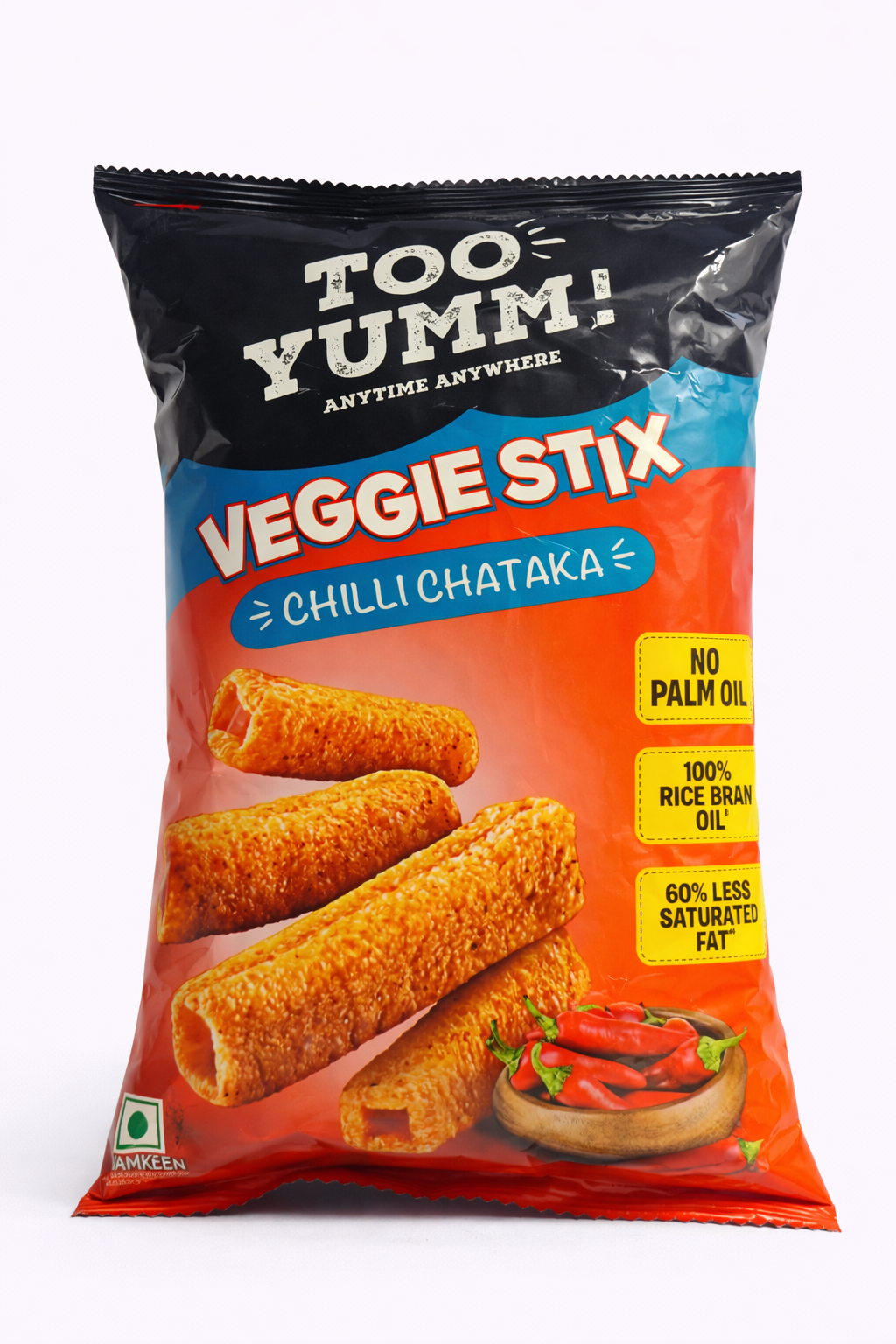 Too Yumm Veggie Stix Chilli Chataka Namkeen Rs. 20