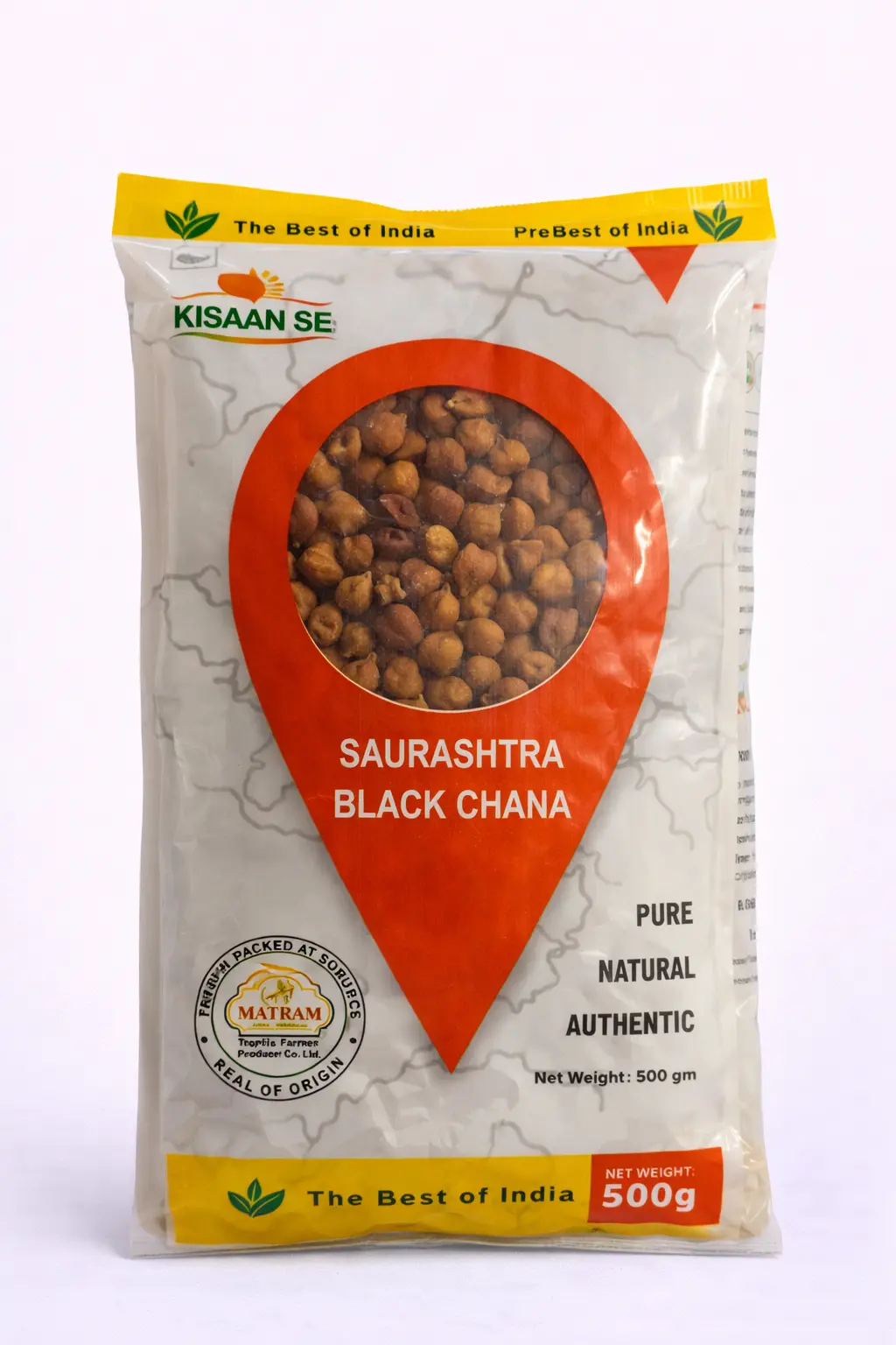 Kisaan Se Saurashtra Black Chana - 500 gm