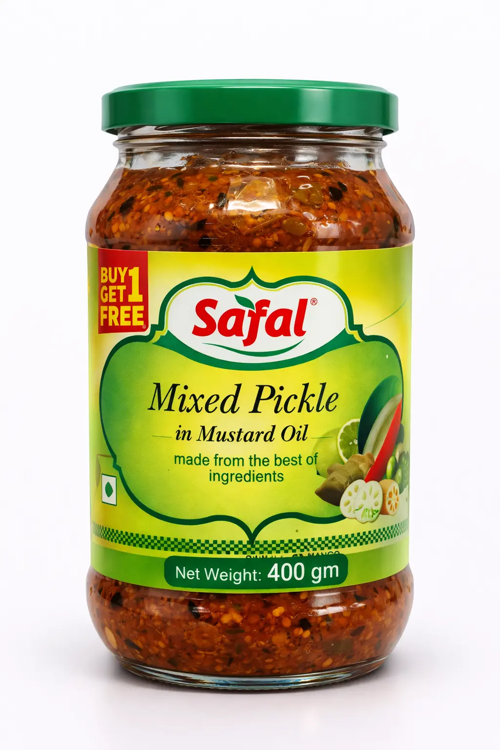Safal Mixed Pickle - 400 gm (Buy 1 Get 1 Free)