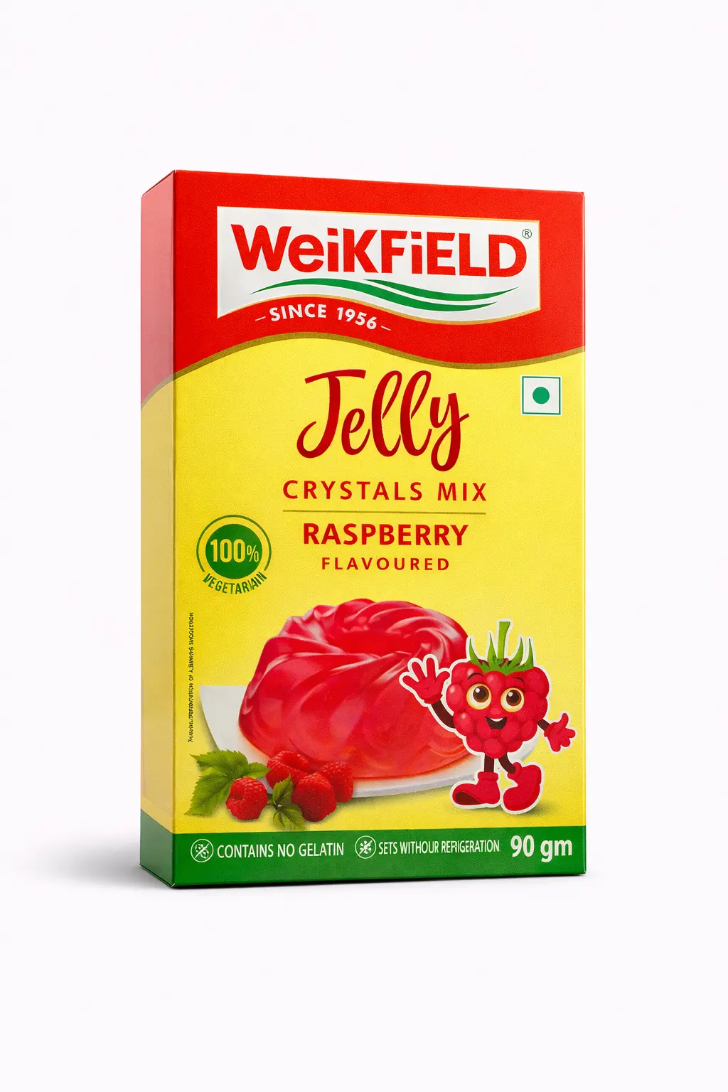 Weikfield Raspberry Jelly Crystals Mix - 90 gm