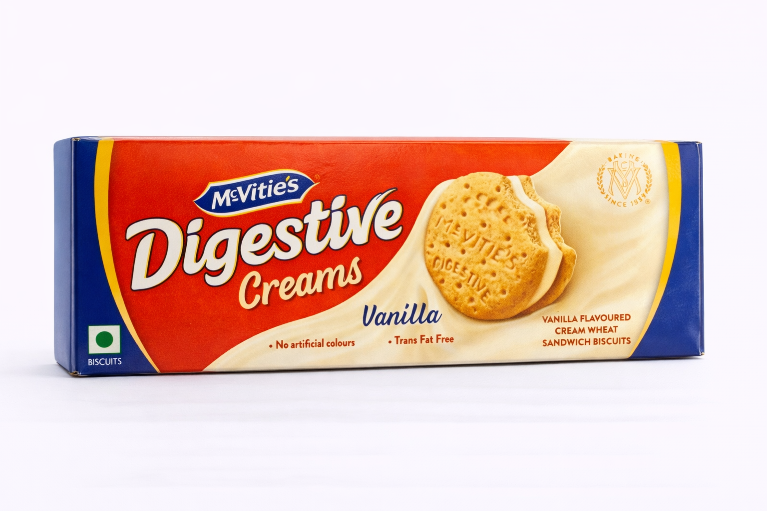 Mc Vities Digestive Vanilla Cream Biscuits 100 gm (Rs. 35)