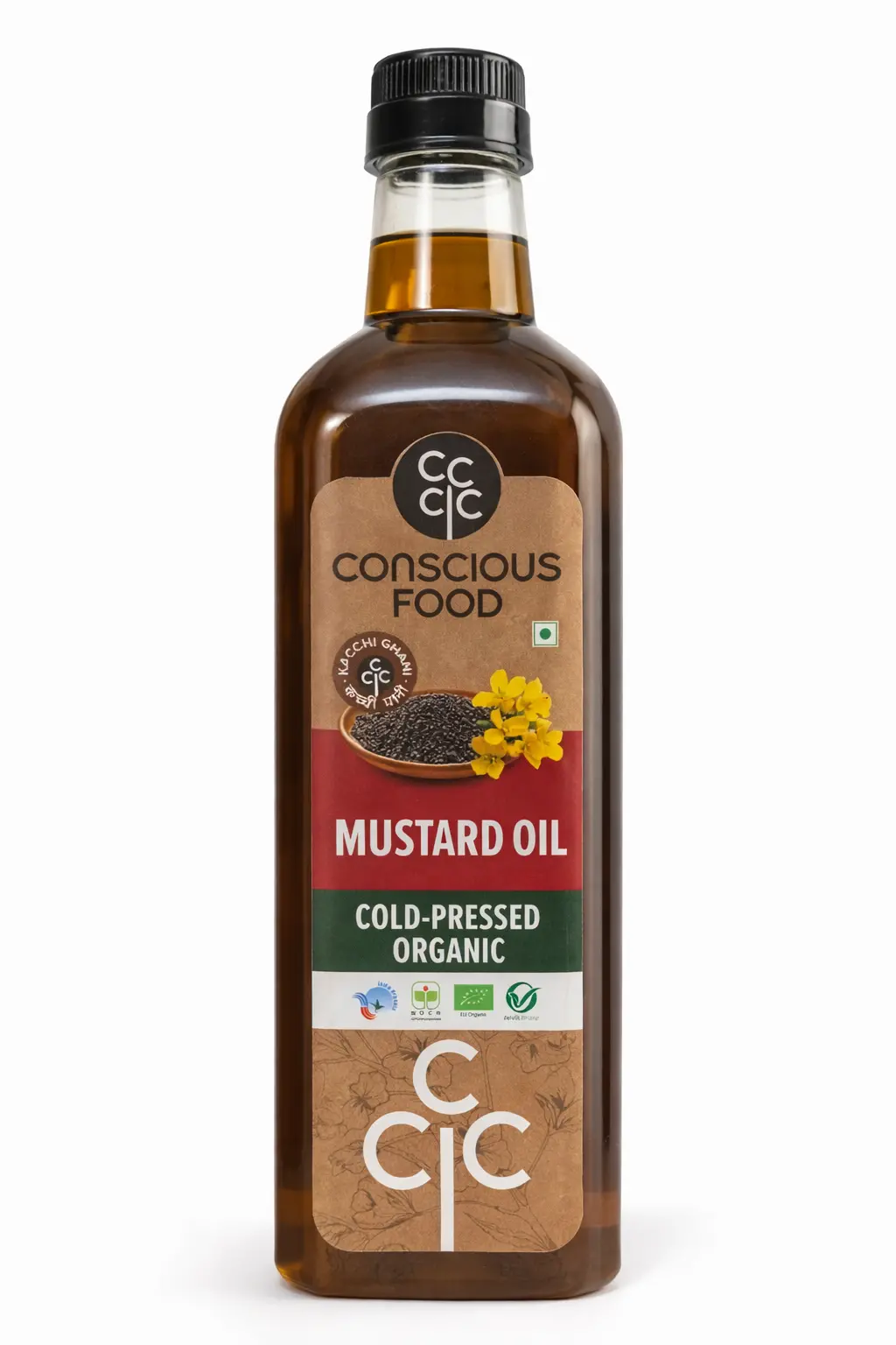 Conscious Food Organic Cold Pressed Mustard Oil 1 L
