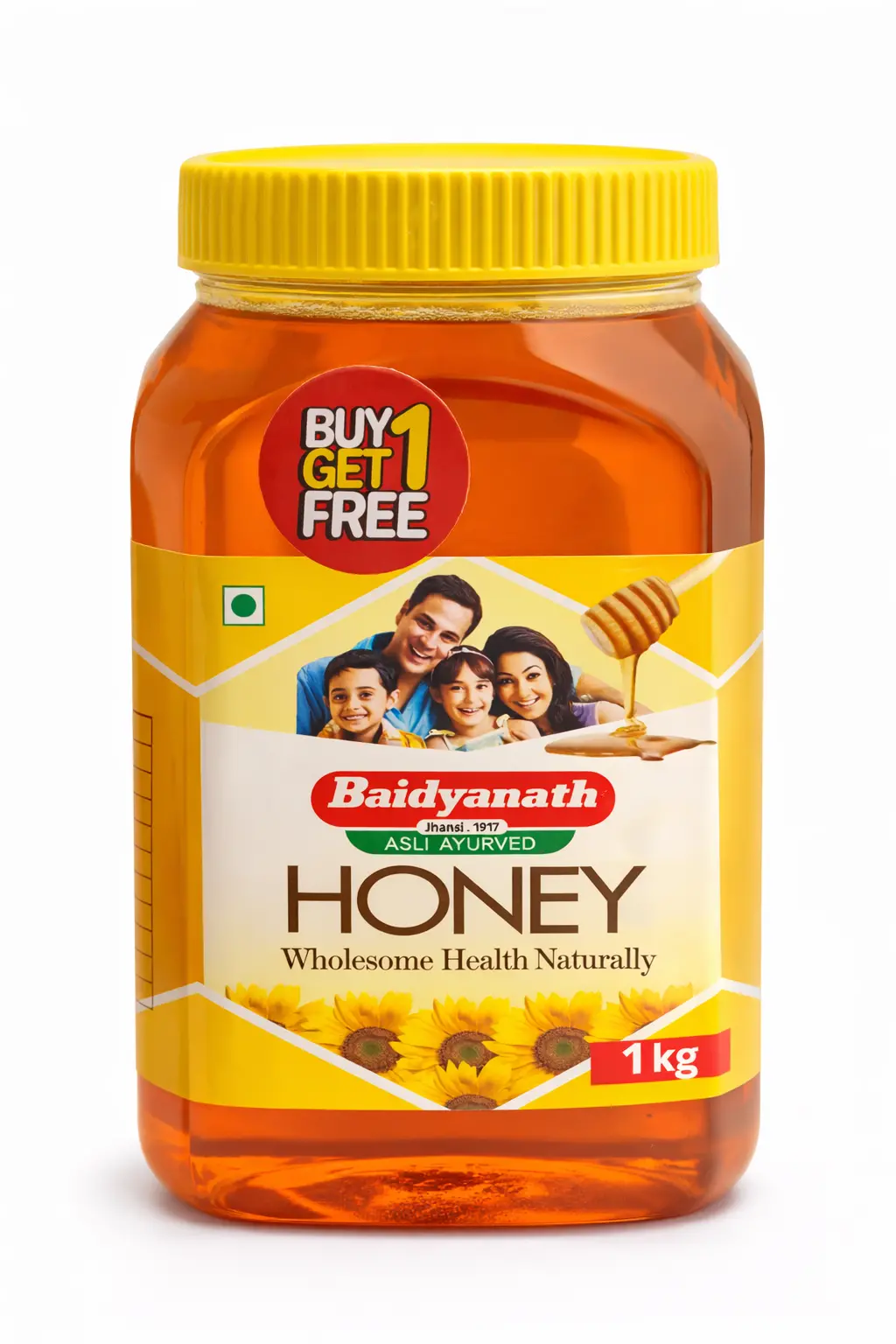 Baidyanath Honey - 1 kg (Buy 1 Get 1 Free)