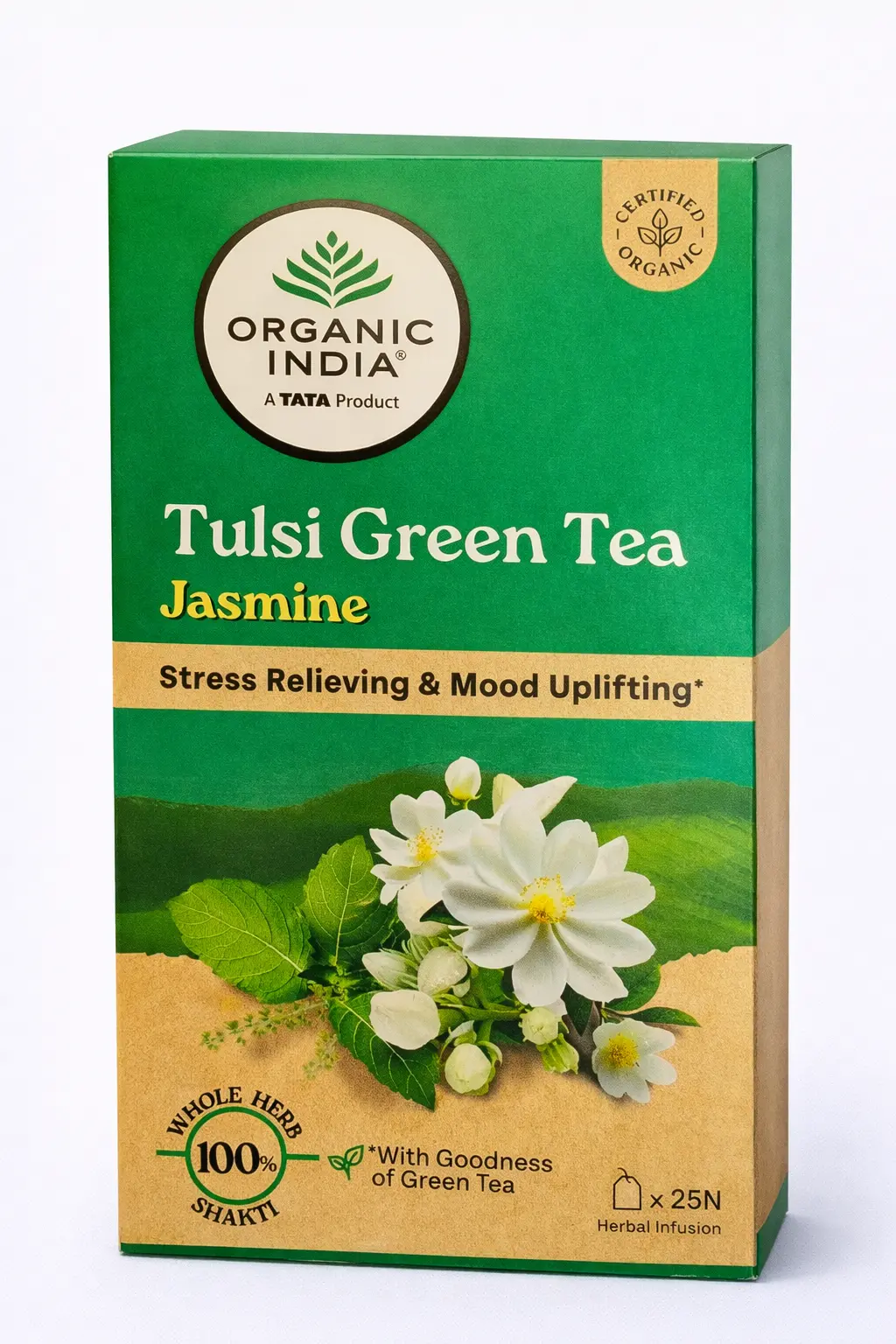Organic India Tulsi Green Tea Jasmin (25 Bags)