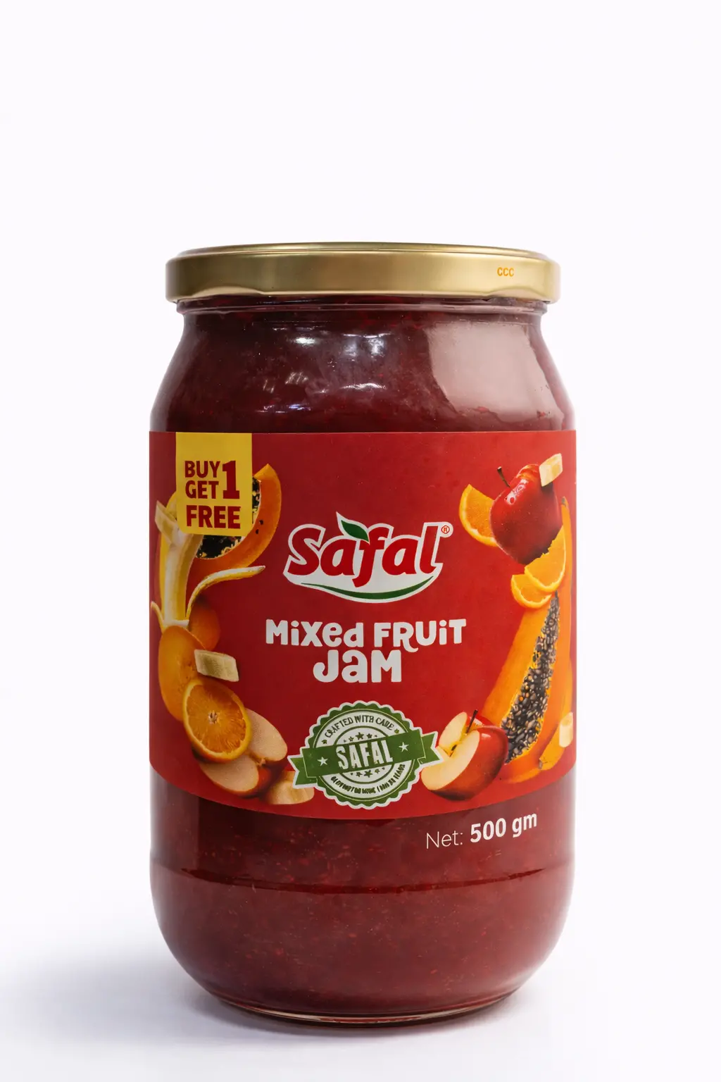Safal Mixed Fruit Jam 500 gm (Buy 1 Get 1 Free)