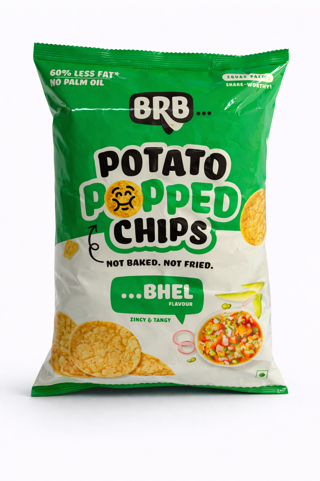 BRB Potato Popped Chips Bhel Flavour (Rs. 40)