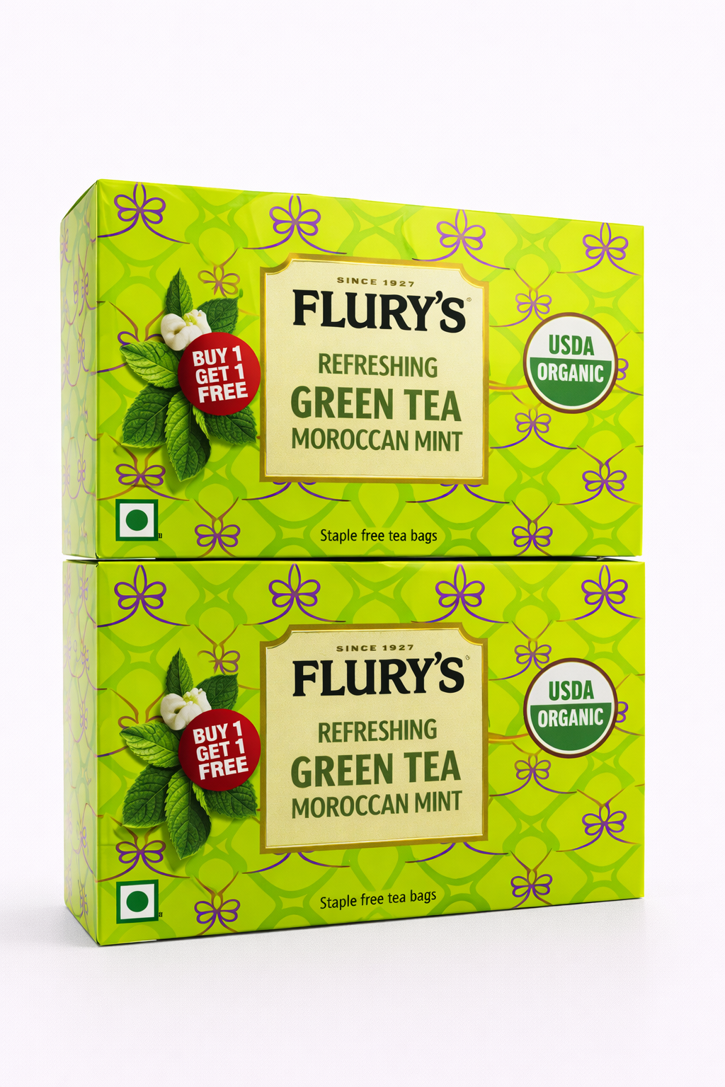 Flurys Green Tea Moroccan Mint 25 Bags