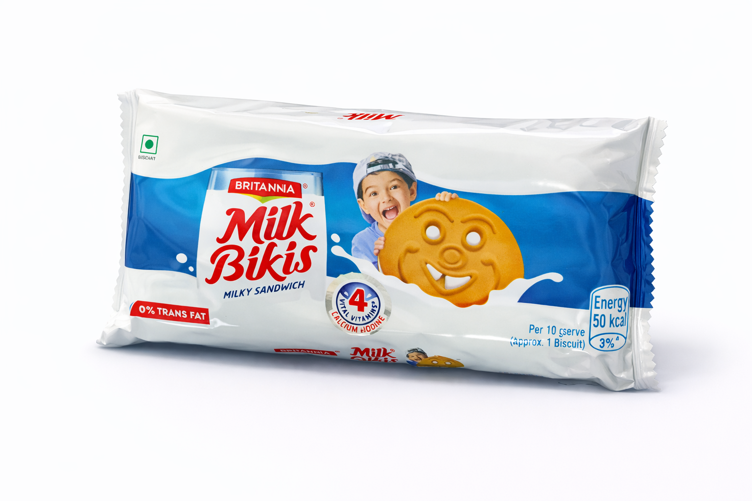 Britannia Milk Bikis Milky Sandwich Biscuits 188 gm (Rs. 50)