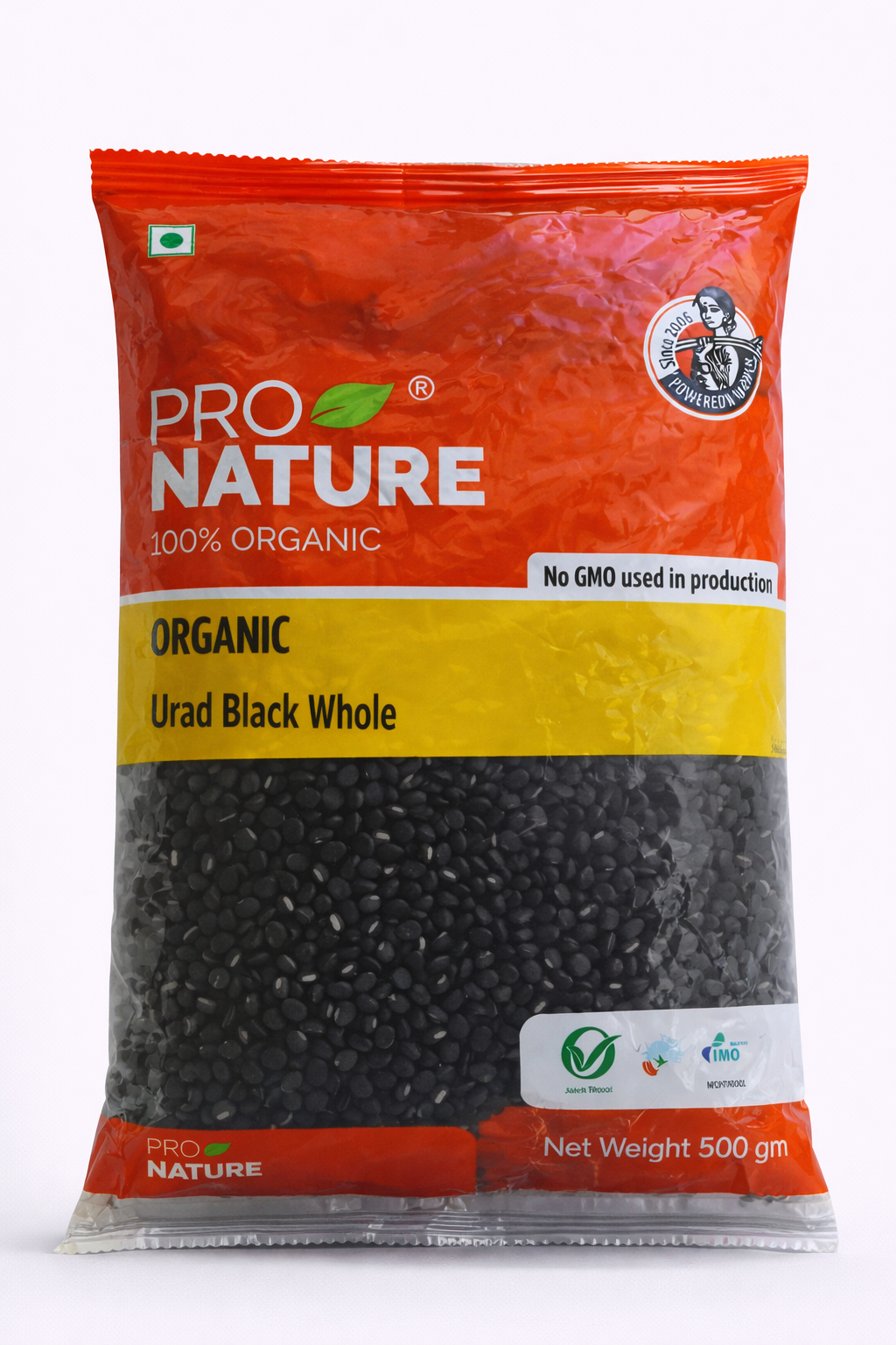Pro Nature Organic Urad Black Whole - 500 gm