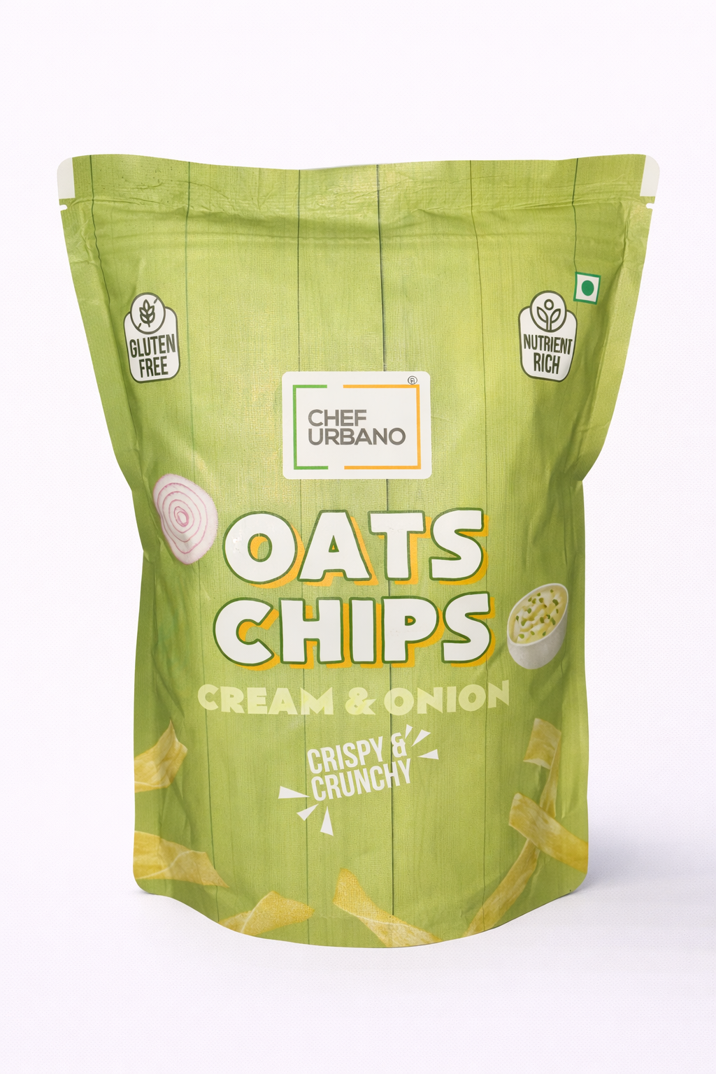 Chef Urbano Oats Chips 75 gm (Cream and Onion)
