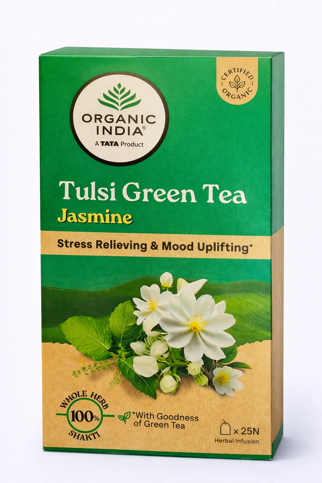 Organic India Tulsi Green Tea Jasmin (25 Bags)