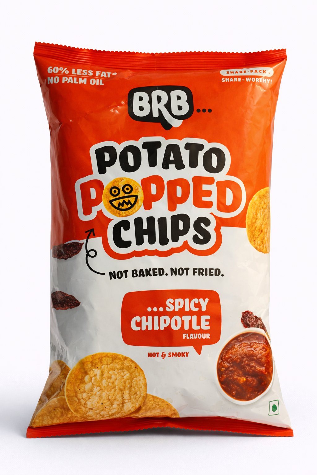 BRB Potato Popped Chips Spicy Chipotle Flavour (Rs. 40)