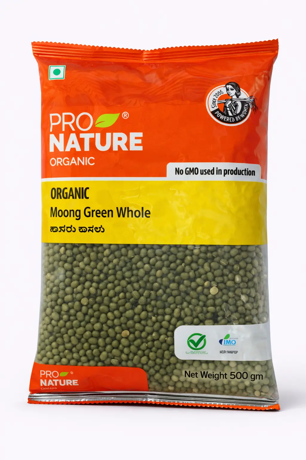 Pro Nature Organic Moong Green Whole - 500 gm