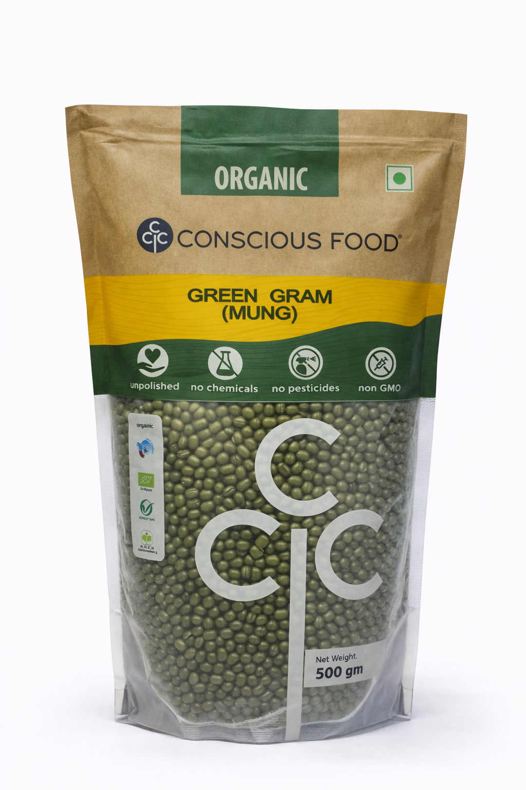 Conscious Food Organic Green Gram (Mung) - 500 gm