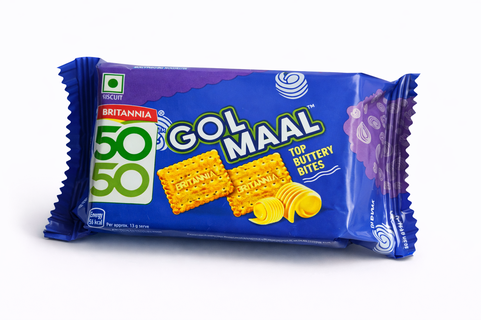 Britannia 50 50 Gol Maal Biscuits (Rs. 9)