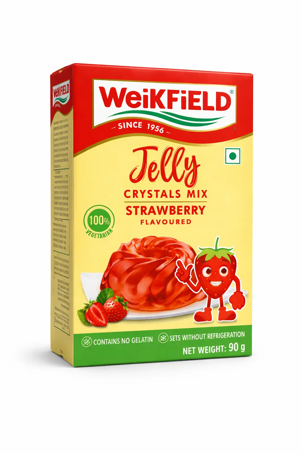 Weikfield Strawberry Jelly Crystals Mix - 90 gm